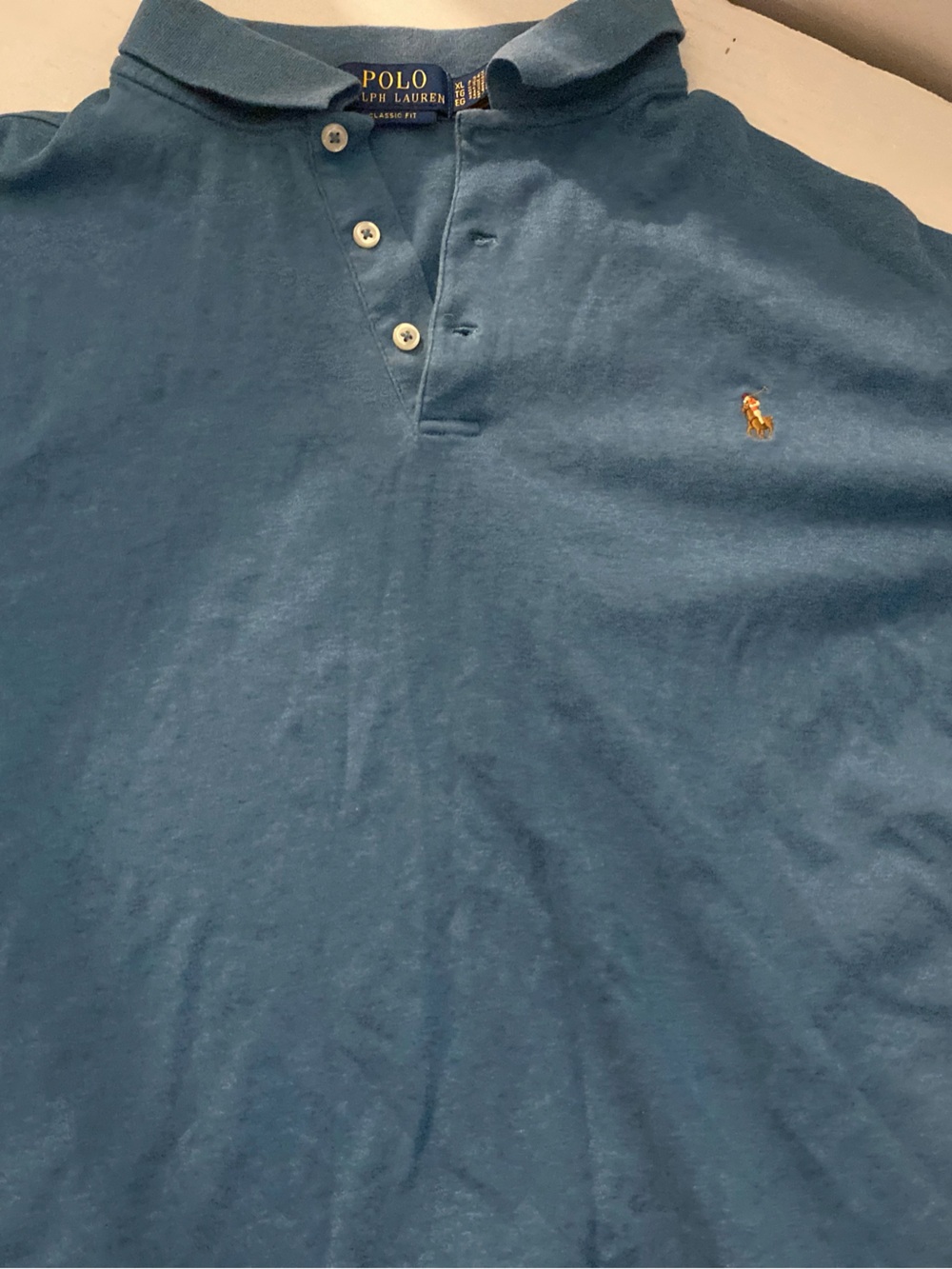 Polo by Ralph Lauren Teal Short-Sleeve Polo with Embroidered Pony